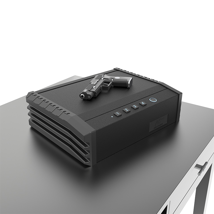 PS0110 Biometrischer Pistolensafe für 2 Waffen mit Top-Entry
