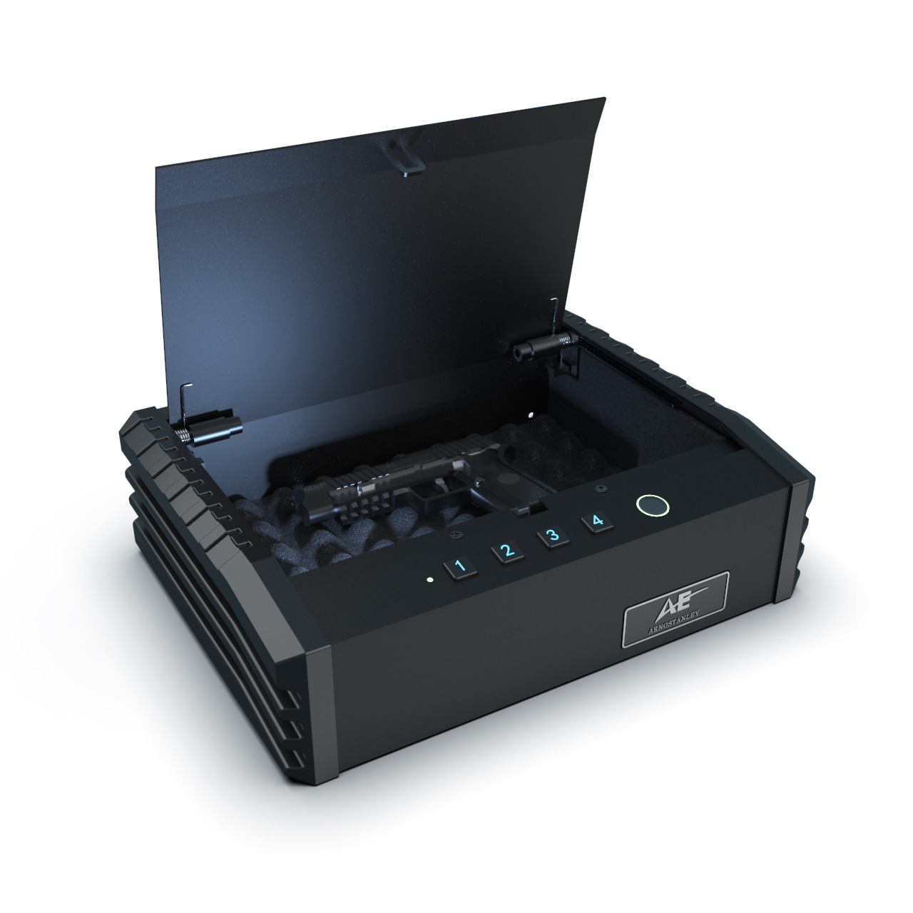 PS0110 Biometrischer Pistolensafe für 2 Waffen mit Top-Entry